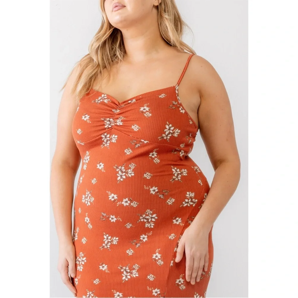 Flawless flower Plus Size print midi dress - Picture 4 of 6